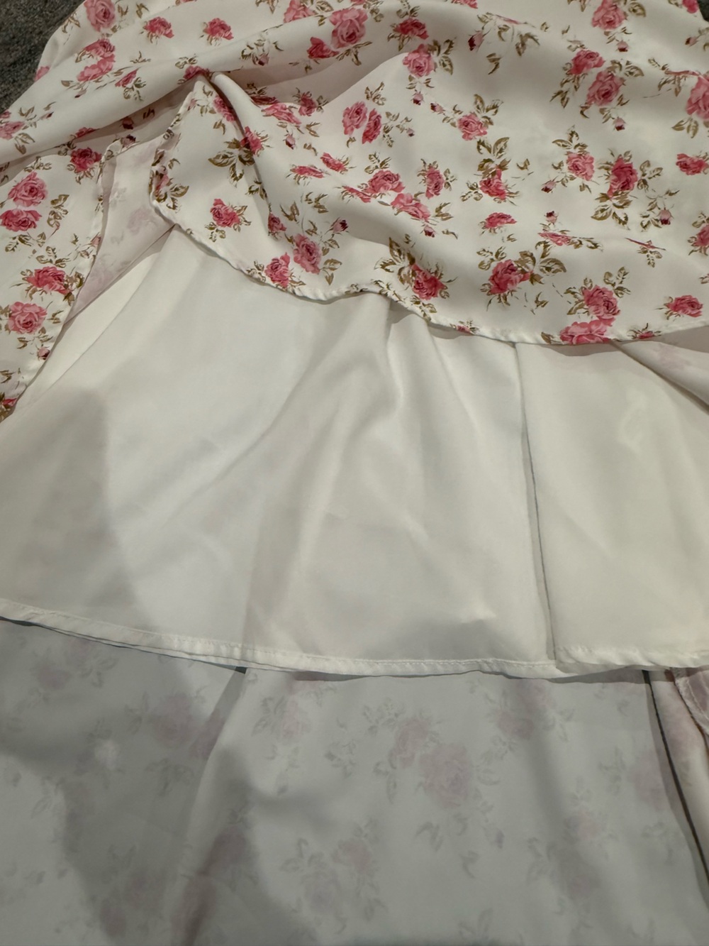 Scarlet Darkness Pink Floral Milkmaid Midi Dress Size Medium NWOT - Picture 9 of 10